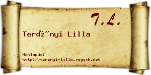 Terényi Lilla névjegykártya